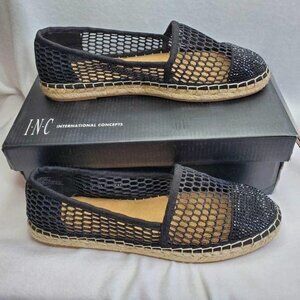 I.N.C. International Concepts Black And Tan Espadrilles Size 9.5